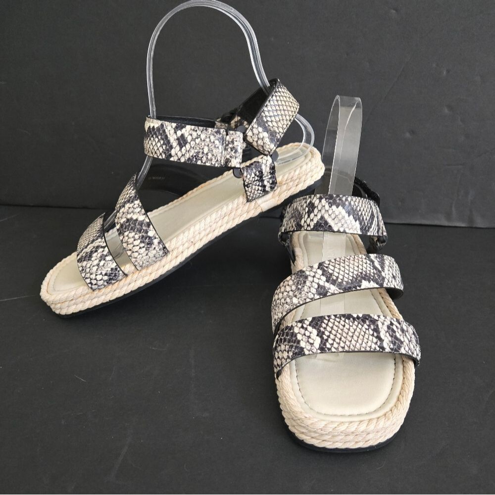 Vince Leather Espadrille Sandals Womens Size 7 - Picture 9 of 12
